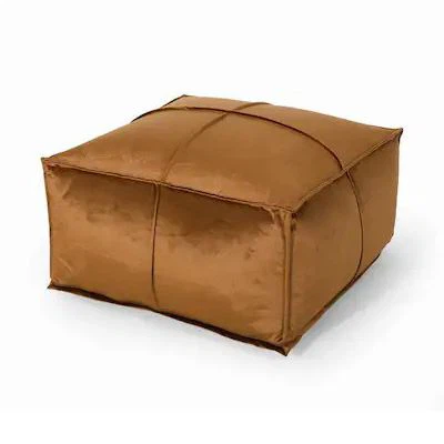 Housse de canapé pouf carré en velours côtelé