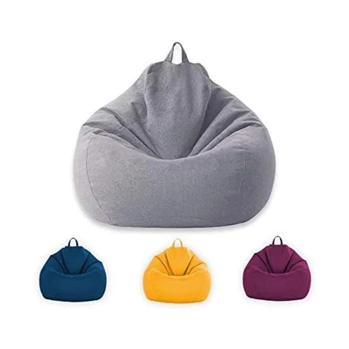 Housse de fauteuil poire pliante grise