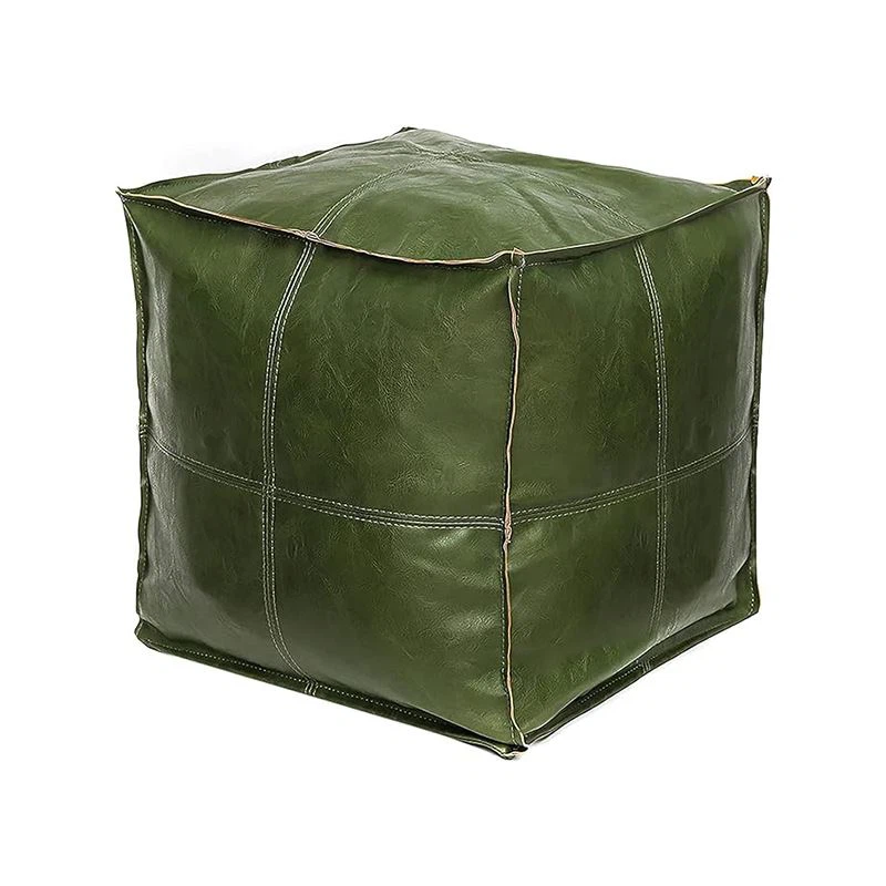 Housse de fauteuil poire carrée verte