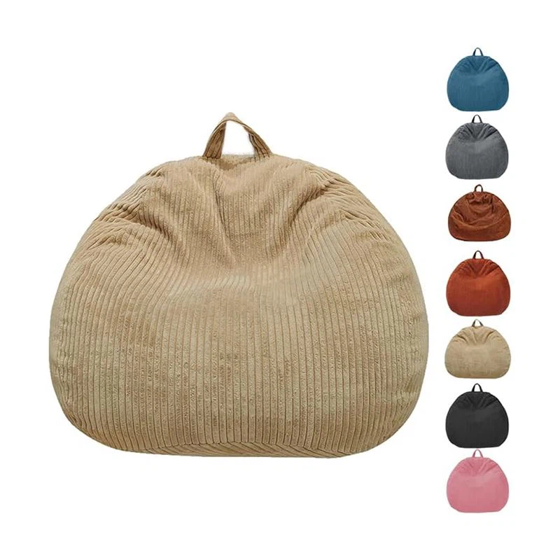 Housse de fauteuil poire pliante en lin