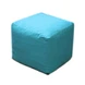 Housse de canapé pouf carré bleu