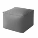 Housse de canapé pouf carré gris