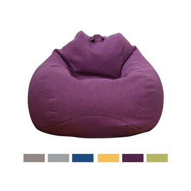 Housse de pouf en lin